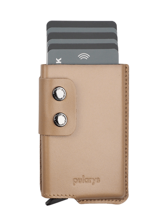 Portfel FUNKY wykonany ze skóry Italia beżowy