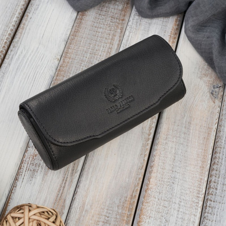 Etui na okulary ze skóry naturalnej Paolo Peruzzi T-83-BL czarne
