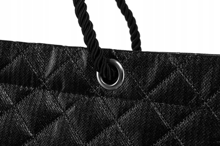 Torba shopper damska pikowana z materiału syntetycznego - Lorenti