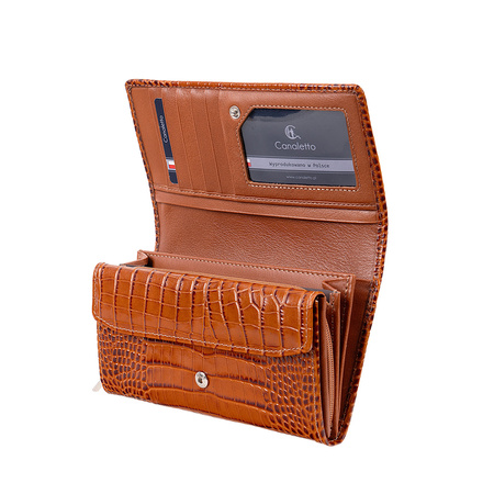 Portfel skórzany Canaletto krokodyli - elegancja z ochroną RFID