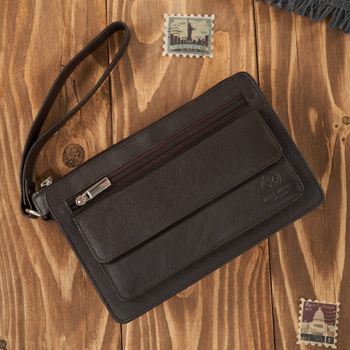 Klasyczna saszetka męska ze skóry z organizerem Paolo Peruzzi T-26-BR