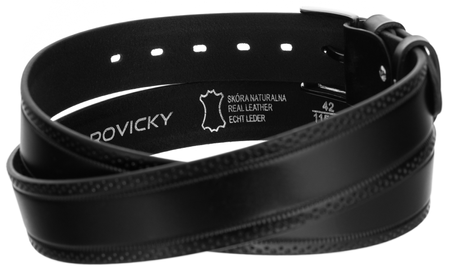 Skórzany pasek męski klamra klasyczna - Rovicky 105