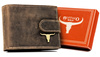 Mały portfel męski ze skóry naturalnej zamykany na zatrzask - Buffalo Wild