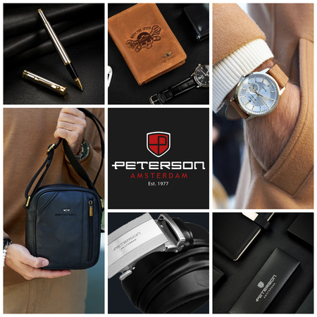 Kosmetyczka męska z kieszonką w eleganckim stylu - Peterson