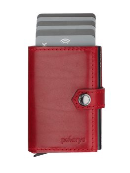 Portfel HIKER Go wykonany z roślinnie garbowanej skóry Nomad czerwony