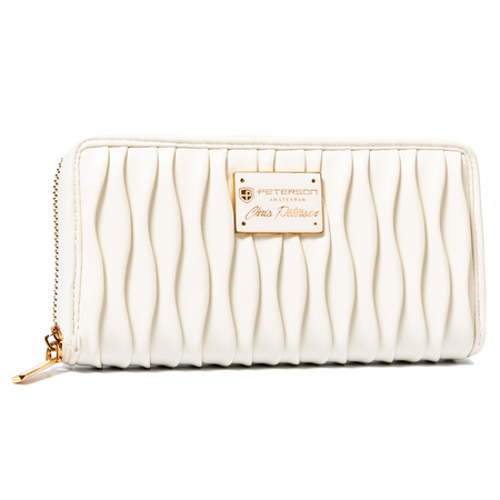 Portfel damski Rovicky w delikatnym różu z marszczoną skórą ekologiczną