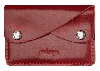 Portfel RETRO wykonany z roślinnie garbowanej skóry Nomad czerwony