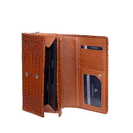 Portfel skórzany Canaletto krokodyli - elegancja z ochroną RFID