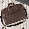 Torba męska skórzana na laptopa Paolo Peruzzi E-25-BR brązowa