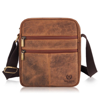 Torba męska skórzana saszetka na ramię Paolo Peruzzi T-74-HBR
