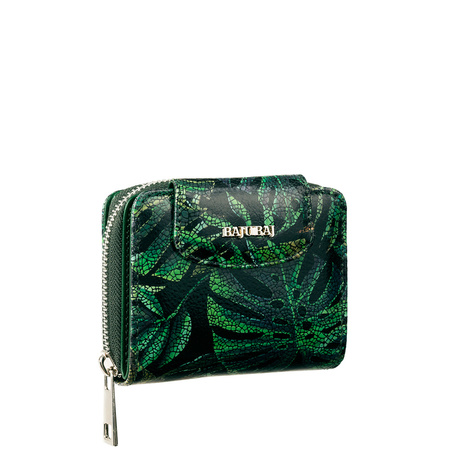 Portfel dwustronny BajuBaj ze skóry naturalnej - Zielona elegancja