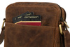 Listonoszka męska Peterson w brązowej skórze z regulowanym paskiem