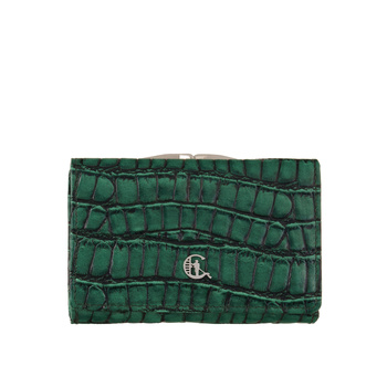 Portfel skórzany Canaletto w zielonym kolorze z ochroną RFID