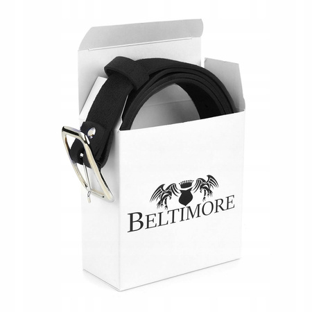 Beltimore pasek skórzany damski zamsz 3 cm premium