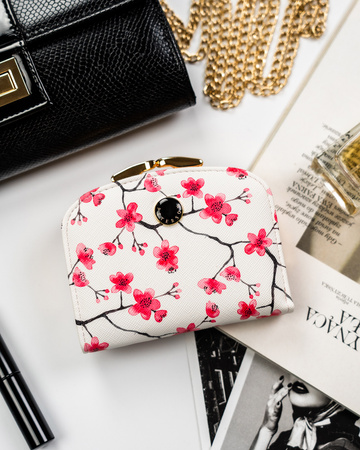 Portfel damski kwiatowy z ekologicznej skóry - Peterson