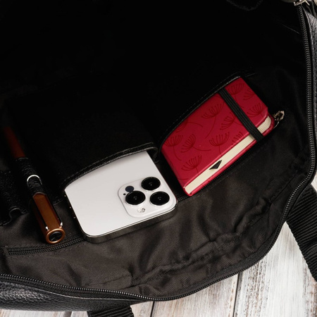 Torba męska skórzana na ramię do laptopa czarna Paolo Peruzzi E-26-BL