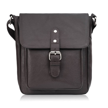 Listonoszka męska na ramię vintage retro ze skóry naturalnej brązowa Paolo Peruzzi E-32-BR