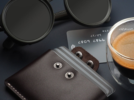 Portfel HOBBY wykonany ze skóry Italia brązowy