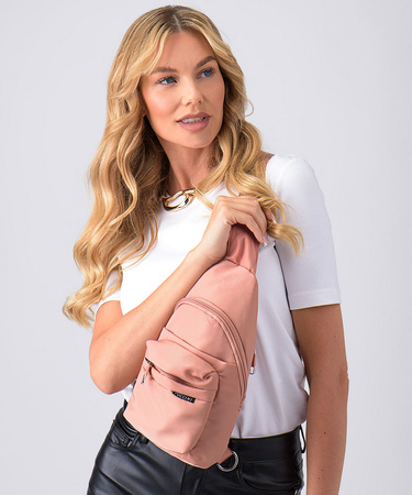 Plecak na jedno ramię Sling Bag - różowy Puccini