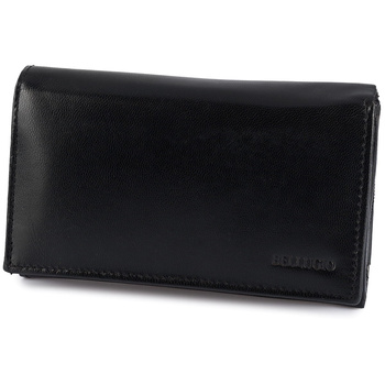 Portfel damski z dwoma napami Bellugio - czarny