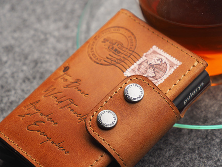 Portfel DOPPIO - POSTCARD Decor koniak