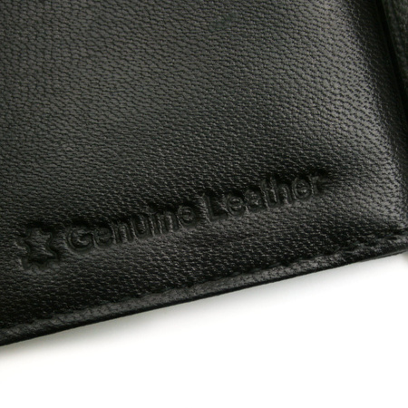 Skórzany portfel męski Bellugio RFID - czarny