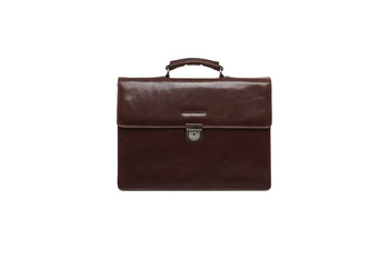 Skórzana teczka damska - Aware Executive briefcase chestnut brown