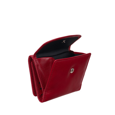 Mały czerwony portfel damski Canaletto ze skóry licowej z RFID - elegancja i ochrona danych PD2001cs165