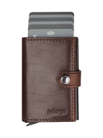 Portfel HIKER Go wykonany z roślinnie garbowanej skóry Nomad brązowy