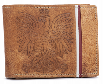Duży, patriotyczny portfel męski z systemem RFID