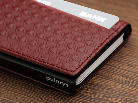 Portfel KANGOO - PEPIT Decor wykonany z delikatnej skóry Italia wiśniowy