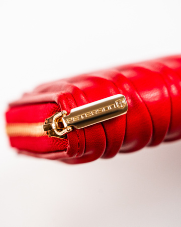 Portfel damski Peterson w czerwonym kolorze z dużą przestrzenią