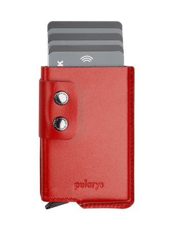 Portfel FUNKY wykonany ze skóry Italia czerwony