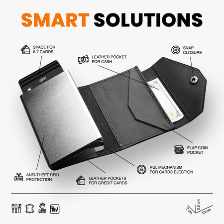 Portfel PORTER Go wykonany z woskowanej skóry Hunter czarny