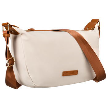 Listonoszka damska nylonowa w brązowo-beżowym kolorze - Peterson