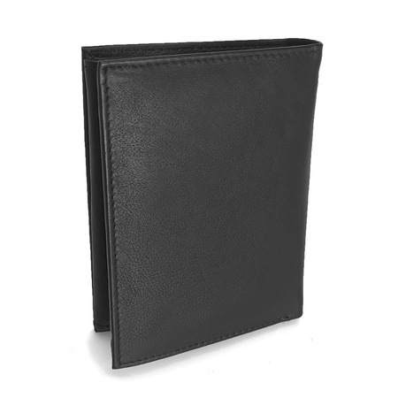 Portfel antykradzieżowy męski skórzany RFID Bellugio - czarny