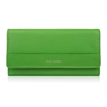 Klasyczny portfel damski skórzany duży zielony Paolo Peruzzi AL-01-GR