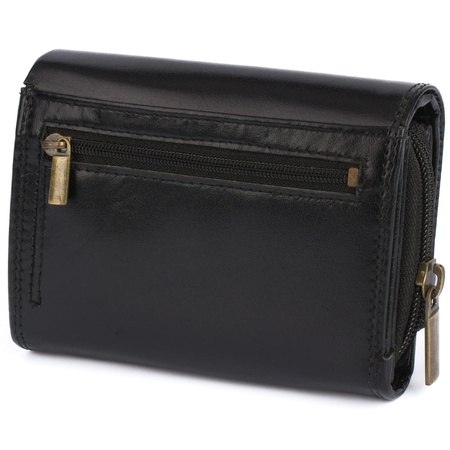 Portfel damski skórzany Bellugio - czarny