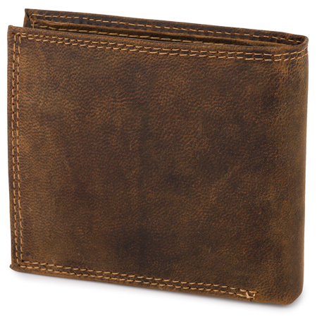 Portfel męski mały Wild Tiger - ciemnobrązowy