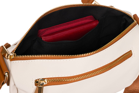 Torebka nylonowa damska Peterson w brązowo-beżowym kolorze