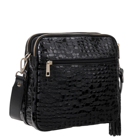 Listonoszka Canaletto ze skóry naturalnej – unikalny wzór kropli