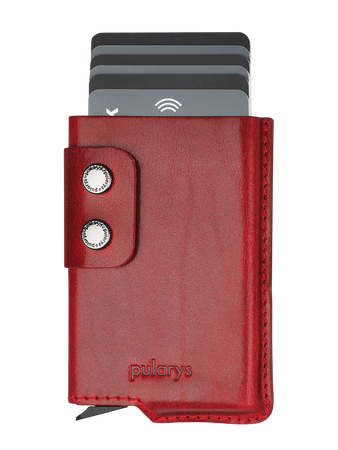 Portfel FUNKY wykonany ze skóry Nomad czerwony