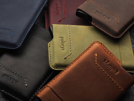 Portfel GOBI wykonany ze woskowanej skóry Hunter czarny