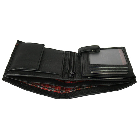 Portfel męski z ozdobnym przeszyciem