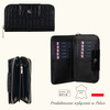 Portfel damski Canaletto z krokodylim wzorem RFID w eleganckim czerni