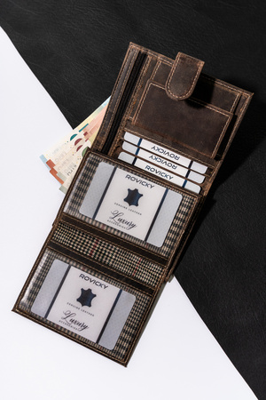 Duży portfel męski z bydlęcej skóry naturalnej - Buffalo Wild