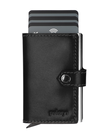 Portfel EASY WALLET wykonany z garbowanej skóry Nomad czarny