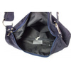 Klasyczny worek na ramię ,zamki suwaki XL A4  Shopper bag zamsz naturalny  granatowy W345BS