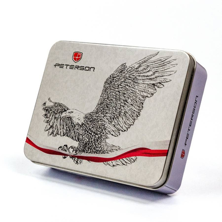 Pojemny, skórzany portfel męski z systemem RFID — Peterson