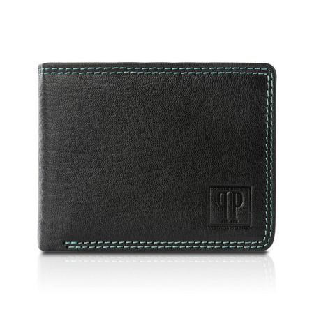 Portfel męski ze skóry z ochroną RFID Paolo Peruzzi T-69-BL